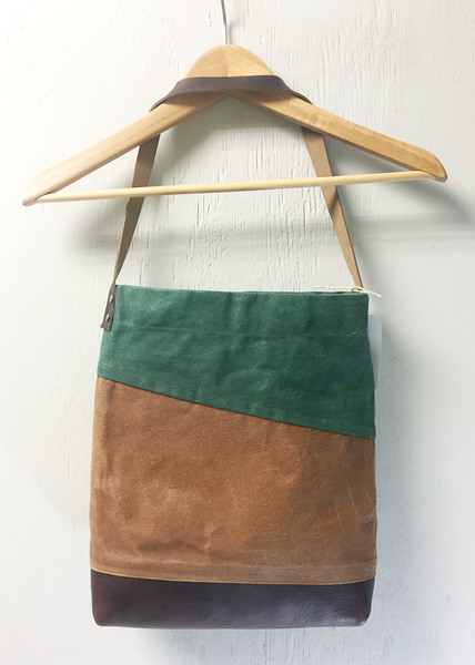 Green, Nutmeg Canvas & Leather Bag